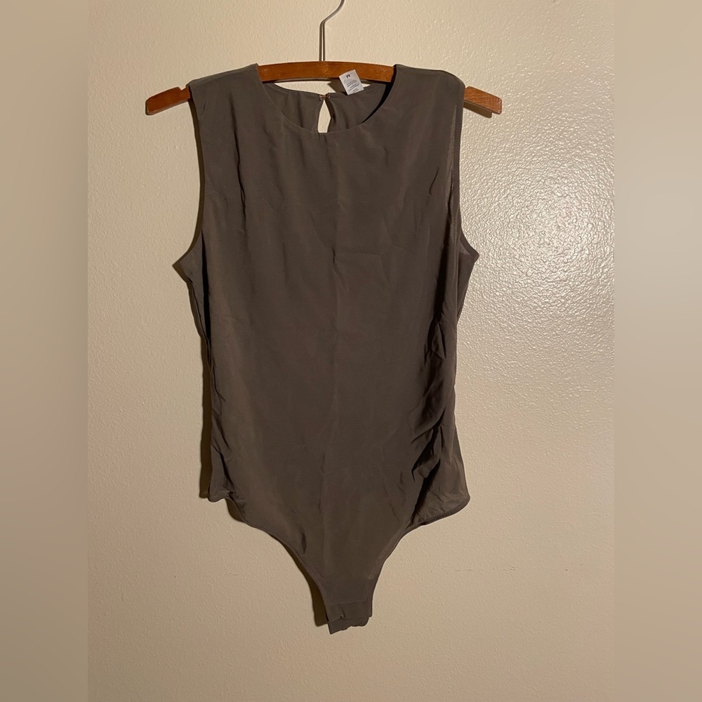 Parade Taupe Thong micro-Mesh Bodysuit - M - Never Worn